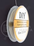 Sârmă de cupru 0.6mm argintiu 1 rolă ~5 metri 141225