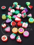 Mărgele FIMO cu fructe 10~11x9~11x4~6mm mix 1 pachet 10 buc 312658