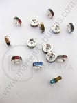 Șaibă albă 6x2.5mm cu amestec de cristale 10 buc 7518