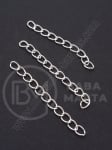 Lanț metalic 50x3.5mm culoare albă 1 pachet 100 buc 301798
