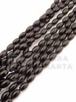 Mărgele de sticlă 7x4mm negru, calitate AAA, 1 buc. ~55 buc. 341032