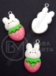 Pendant din rășină iepure ~26x~15mm gaură 2mm 1 pack 2 pcs 335870