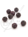 Mărgele Shamballa cu cristale 8mm violet închis 1 buc 309412
