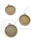 Pendantiv 26x23x3mm base bronz antic pentru installation 20mm 1 pachet 5 buc 306188