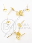 Vârf cercei 6x13mm culoare aurie 1 pachet 50 buc 301805