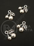 Pandantiv metalic cu ceară 16x13mm, culoare argintie, 1 pachet, 10 buc. 306431
