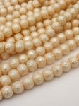 Șir de perle 8mm glass pearsică brută ~80cm ~105 pieces 341071