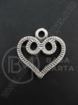 Pandantiv culoare argintie metalică 35mm 1 bucată 9772