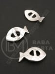 Element metalic 28x16mm culoare argintiu 5 buc 308867