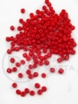 Mărgele de sticlă roșii 4~5x3~5mm gaură 1.3mm 1 pachet 50g 334147