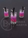 Pandantiv borcan de sticla 18x10mm cu smoothie de fructe 1 pachet 2 bucati 335591