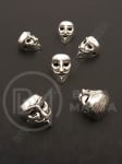 Mărgele Mască Anonim 10x10x14mm argintiu 1 pachet 3 buc 306475