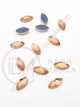 Mărgele de sticlă 5x10mm aurii pentru buze sexy, 1 pachet, 20 bucăți, 151417