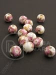 Bilă de porțelan 8mm vopsită gaură 2mm 5 buc 335050
