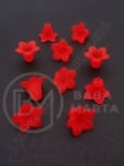 Pălărie florală 17x12mm roșu mat gaură 1.8mm 1 pachet 40g ~67 buc 312622