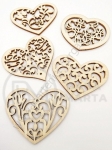 Inimioare meszecate 40~49x52~55x2.5mm lemn 1 pachet 10 buc 182189