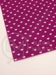 Fetru 1mm A4 20x30cm imprimeu inimioare mov 1 buc 461430