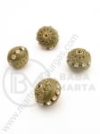 Mărgele Indonezia ~15x~14mm lucrate manual gaură 2mm 1 buc 308557