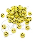 Mărgele 7x3.5mm smile galben gaură 1.5mm 1 pachet 40g ~300 buc 312698