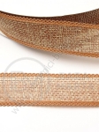 Panglică de pânză de sac 25mm color închis, 1 pachet, 5 metri, 461345