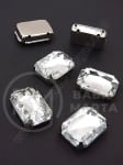 Pietriș acrilic 13x18mm transparent în coș metalic 1 pachet 4 buc 151485