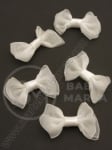 Panglică organza 34x24x6mm albă 5 bucăți 461068