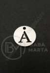 Pandantiv litera A oțel 13x1mm gaură 1.5mm 1 buc 305567