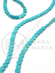 Inimă turcoaz 5x6x3mm gaură 1mm ~79 buc 1 buc 352295