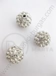 Mărgele Shamballa de 10 mm. argint 1 buc. 308192