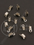 Vârf metalic rotund 9x4mm argintiu 50 buc 301462
