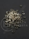 Bilă metalică cu dop 3x2mm, argintiu, gaură 2mm, 1 pachet, 100 buc. 302175