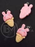 Pendant iepure din rășină ~28x~16mm gaură 2mm 1 paquet 2 buc 335873