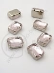 Sticlă cristal (cristal) 10x14mm roz în cutie metalică 1 pachet 2 buc 151517