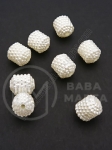 Pearl 12x9mm perlă gofrată gaură 1.5mm 1 pachet 30 buc 312803