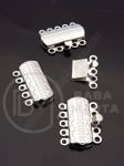 Închizatore 19.5x15x3mm OȚEL (304) color argintie 2 piese 1 set 305778