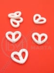 Inimă 20x18mm albă 1 pachet 40g ~84 buc 312082