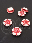 Floare 19mm roșu cu alb 1 pachet 40g ~40 buc 312194