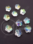 Cristal floral 10x7mm efect AB gaură 1mm 1 pachet 5 bucăți 335382