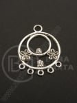 pandantiv Cercei 31x23mm culoare argintiu antic 1 buc 308483