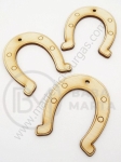 Potcoavă din lemn 50x62mm gaură 3.5mm 1 pachet 5 buc 182216