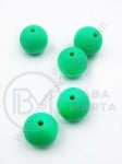 Bilă de mărgele din silicon 15mm gaură 2mm 1 paquet 5 buc 317064