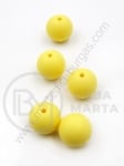 Bilă de mărgele din silicon cu gaură de 15 mm, 2 mm, 1 paquet, 5 pcs. 317059