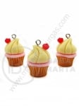 Pendant din rășină cupcake-muffin ~25x~18mm gaură 2mm 1 paquet 2 buc 335860