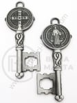 Cheie pandantiv metalică 69x26mm 1 buc 307246
