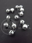 Clopoței metallici 12x9mm argintii, gaură 2mm, 1 pachet, 20 buc. 302204
