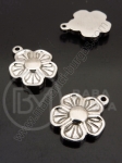 Pandantiv OȚEL floare 20x16.5x3mm 1 pachet 2 buc 307211