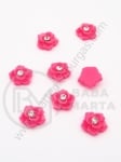 Floare decorativă rășină 11x5mm cu cristale de cyclam 1 paquet 10 pcs 151378