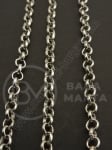 Lanț metalic 4x1mm culoare argintie 1 metru 301252