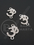 Element de conectare OM cu cristale 30x20mm 1 pachet 5 buc 307142