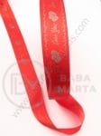 Inimă satinată cu imprimeu de dragoste 25mm, 5 metri 451136
